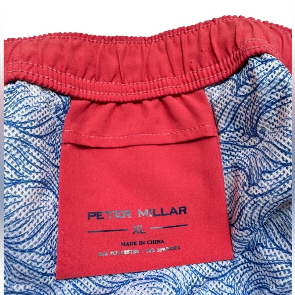 Peter Millar Mens Swim Trunks Sz XL Blue Paisley Print - Picture 5 of 5